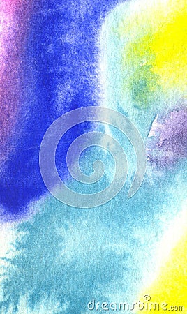 Watercolor blue background with abstract pattern and texture Stock Photo