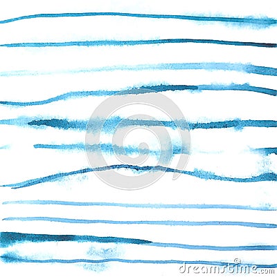 Watercolor blue free hand lines background Stock Photo