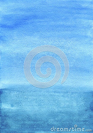 Watercolor blue hand painted background Stock Photo