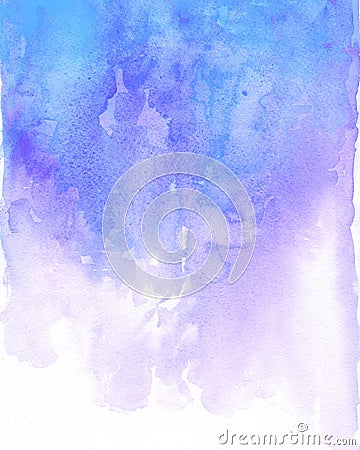 Watercolor blue and purple background flow Stock Photo