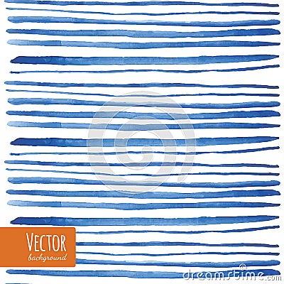 Watercolor blue strips Vector Illustration