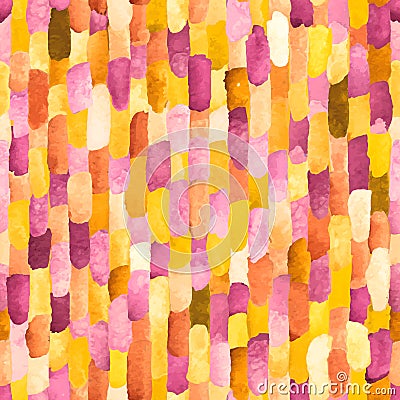 Watercolor bricks. Vector abstract seamless pattern. Vector Illustration