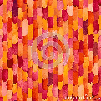 Watercolor bricks. Vector abstract seamless pattern. Vector Illustration