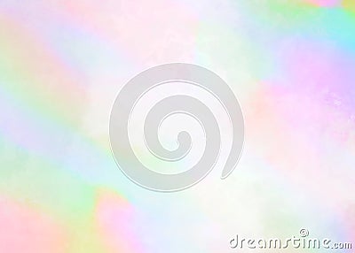 Watercolor bright rainbow heaven diagonal stripes wash painting in unicorn pink cyan blue yellow colors Stock Photo