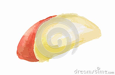 watercolor cheese. Vector Illustration