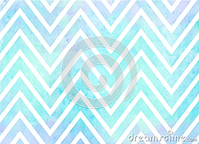 Watercolor Chevron Stripes Background Pattern Stock Photo