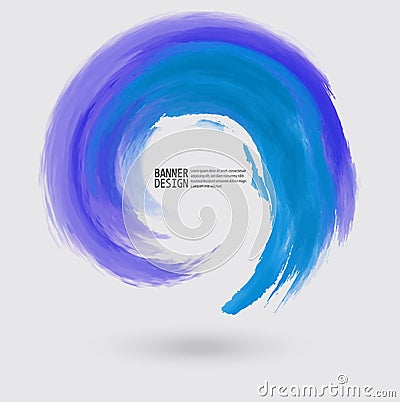 Watercolor circle texture. Vector circle elements Vector Illustration