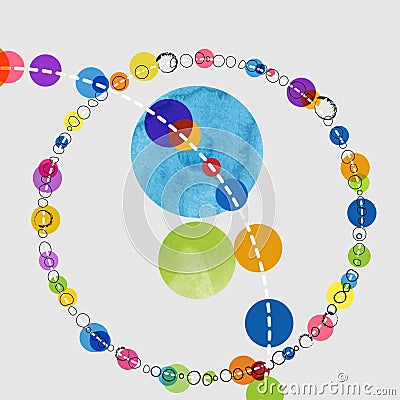 Watercolor circles Vector Illustration