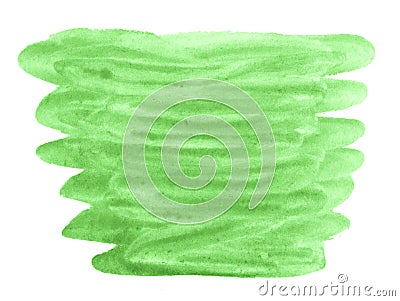 Watercolor color of juicy young grass, bright green abstract background, stain, splash paint, stain, divorce. Vintage paintings Stock Photo