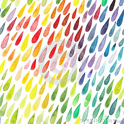 watercolor colorful abstract background. Collection of paint splash watercolor drops. set of brush strokes. Isolated on white Vector Illustration