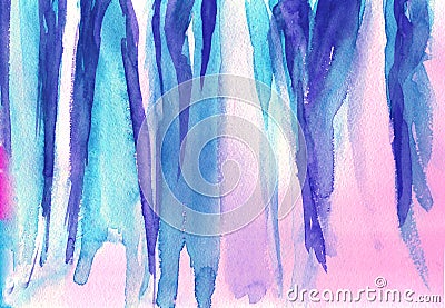 Watercolor colorful background, pink, purple, blue colors Stock Photo
