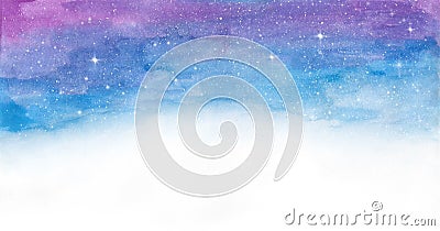 Watercolor colorful space galaxy Stock Photo