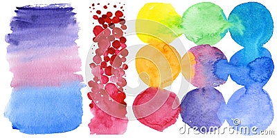 Watercolor colorful texture illustration. Cartoon Illustration