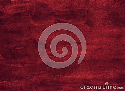 Watercolor dark red background painting texture. Stock Photo