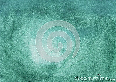 Watercolor dark sea green background texture with space for text. Aquarelle emerald abstract backdrop Stock Photo