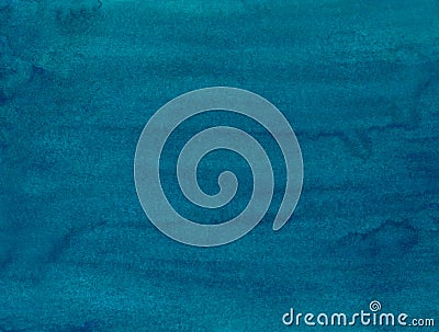 Watercolor deep marine blue background painting. Hand painted watercolour sea blue backdrop. Stock Photo