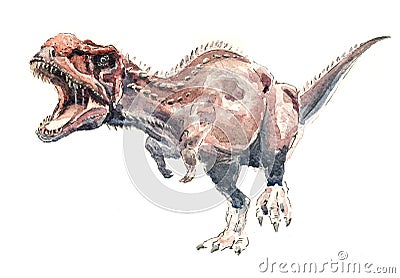 Watercolor dinosaurus Stock Photo