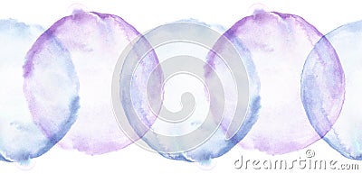 Watercolor doodle circle border Stock Photo