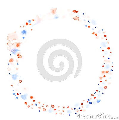 Watercolor doodle circle Stock Photo