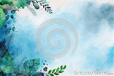 watercolor drawing AbstractOrganic shapes, Watercolor. Vector background for banner, poster, Web and packaging Vector Illustration