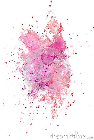 Watercolor drawing of abstract splash of watercolor paint splashes Stock Photo