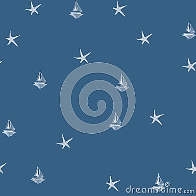 Watercolor drawing sea theme Stock Photo