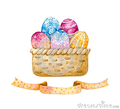 Watercolor Easter Sets Stock Photo