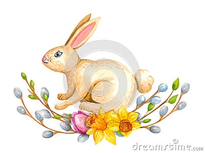 Watercolor Easter Sets Stock Photo