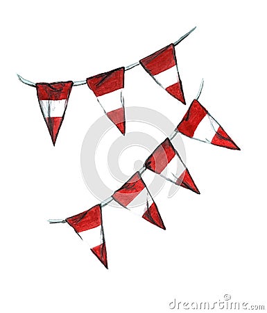 Watercolor flags, flag country Austria Stock Photo