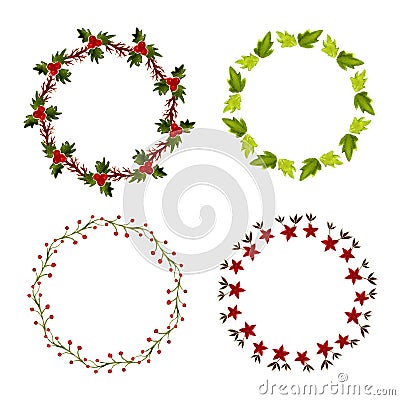 Watercolor floral frame collection. Wreath set. For invitation and greeting card Stock Photo