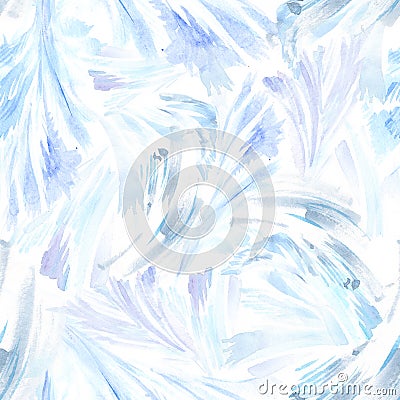 Watercolor frost pattern Stock Photo
