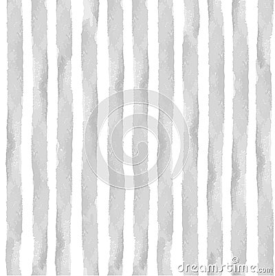 Watercolor grey strips seamless pattern set Vector Illustration