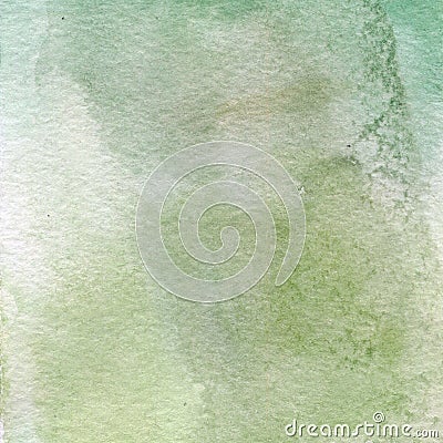 Watercolor illustration, texture. Transition, infusion of color, spreading. Ocher, green, gray. Cartoon Illustration