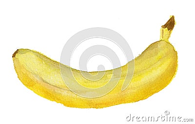 Watercolor image of banana Stock Photo