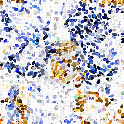 Watercolor irregular confetti dotted background. Hand painted whimsical party carnival seamless pattern. Pretty Stock Photo