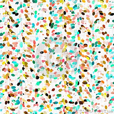 Watercolor irregular confetti dotted background. Hand painted whimsical party carnival seamless pattern. Pretty Stock Photo