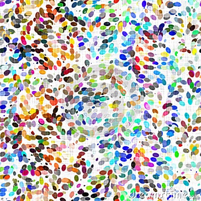 Watercolor irregular confetti dotted background. Hand painted whimsical party carnival seamless pattern. Pretty Stock Photo