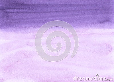 Watercolor lavender and white background texture. Aquarelle purple brush strokes backdrop. Horizontal template Stock Photo