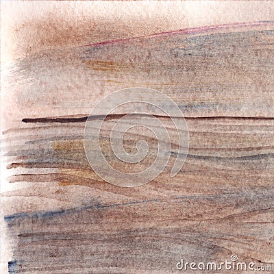 Watercolor light brown wood board surface realistic texture background Stock Photo