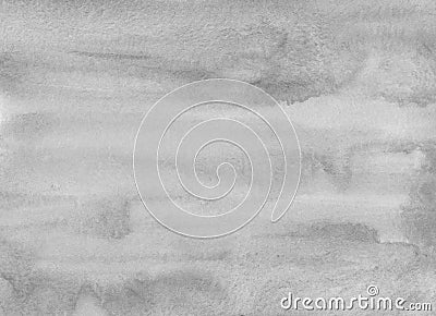 Watercolor light gray background texture. Grey abstract backdrop. Monochrome stains Stock Photo