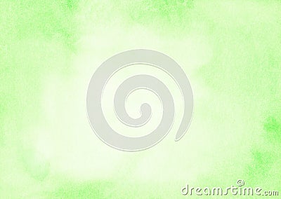 Watercolor light green background texture. Aquarelle abstract bright soft mint green color backdrop with space for text Stock Photo