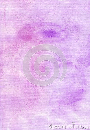 Watercolor light purple and pink background texture with space for text. Aquarelle abstract lavender backdrop Stock Photo