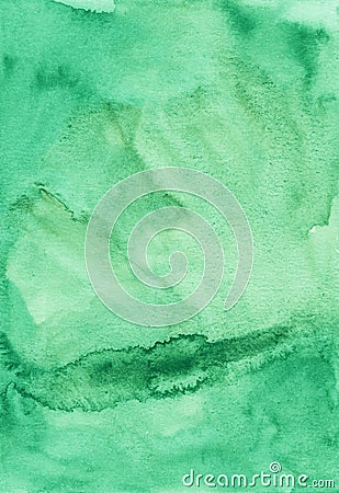 Watercolor light sea green background texture. Aquarelle turquoise gradient backdrop Stock Photo