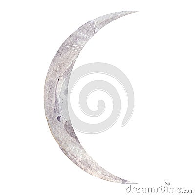 Watercolor moon. Phases of the the waxing moon. Astrology, astronomy, esotericism, magic, divination Stock Photo