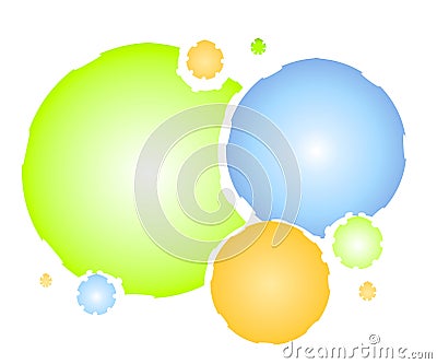 Watercolor Overlapping Circles Stock Photo