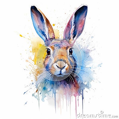 jack rabbit Generative Ai Stock Photo