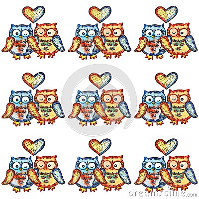 OWLS / LOVE Stock Photo