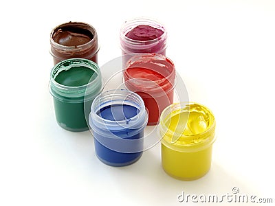 Watercolor paints Stock Photo