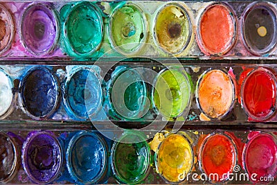 Watercolor Paints Stock Photo