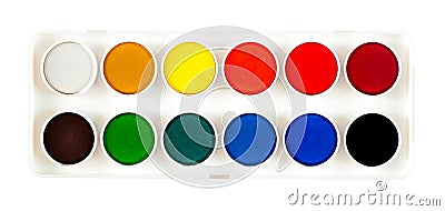 Watercolor palette Stock Photo